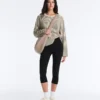 Striped Cotton Blend Long Sleeve Relaxed T-Shirt Striped Cotton Blend Long Sleeve Relaxed T-Shirt