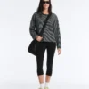 Striped Cotton Blend Long Sleeve Relaxed T-Shirt Striped Cotton Blend Long Sleeve Relaxed T-Shirt