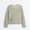 Striped Cotton Blend Long Sleeve Relaxed T-Shirt Striped Cotton Blend Long Sleeve Relaxed T-Shirt