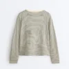 Striped Cotton Blend Long Sleeve Relaxed T-Shirt Striped Cotton Blend Long Sleeve Relaxed T-Shirt