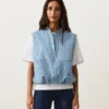 Striped Cotton Blend Vest