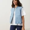 Striped Cotton Blend Vest
