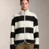 Striped Faux-Shearling Bomber Jacket Striped Faux-Shearling Bomber Jacket