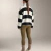 Striped Faux-Shearling Bomber Jacket Striped Faux-Shearling Bomber Jacket