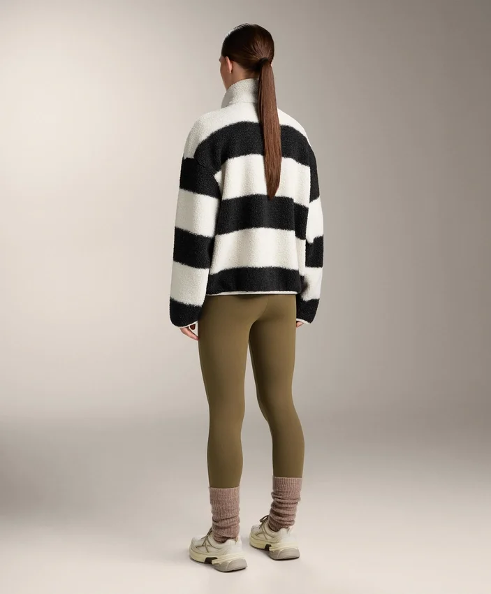 Striped Faux-Shearling Bomber Jacket Striped Faux-Shearling Bomber Jacket