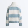 Striped Faux-Shearling Bomber Jacket Striped Faux-Shearling Bomber Jacket