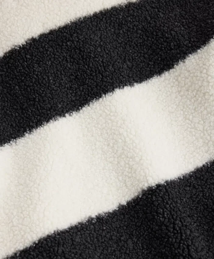 Striped Faux-Shearling Bomber Jacket Striped Faux-Shearling Bomber Jacket