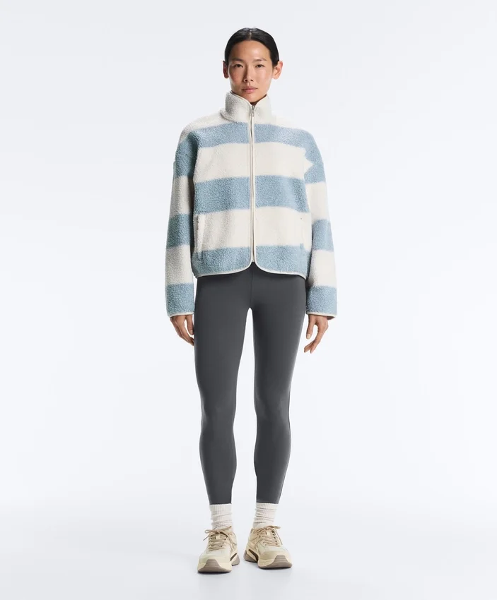 Striped Faux-Shearling Bomber Jacket Striped Faux-Shearling Bomber Jacket