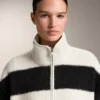 Striped Faux-Shearling Bomber Jacket Striped Faux-Shearling Bomber Jacket