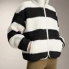 Striped Faux-Shearling Bomber Jacket Striped Faux-Shearling Bomber Jacket