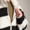 Striped Faux-Shearling Bomber Jacket Striped Faux-Shearling Bomber Jacket