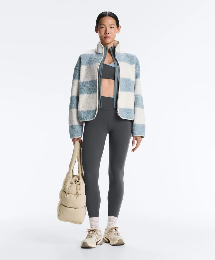 Striped Faux-Shearling Bomber Jacket Striped Faux-Shearling Bomber Jacket