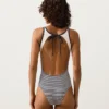 Striped Halter Swimsuit Striped Halter Swimsuit