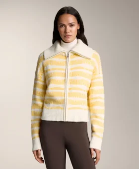 Striped Jacquard Knit Jacket