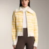 Striped Jacquard Knit Jacket