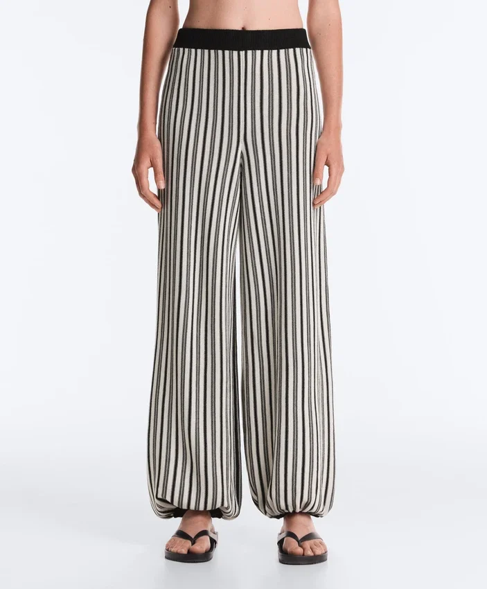 Striped Knit Bloomer Trousers Striped Knit Bloomer Trousers