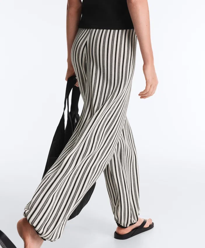 Striped Knit Bloomer Trousers Striped Knit Bloomer Trousers
