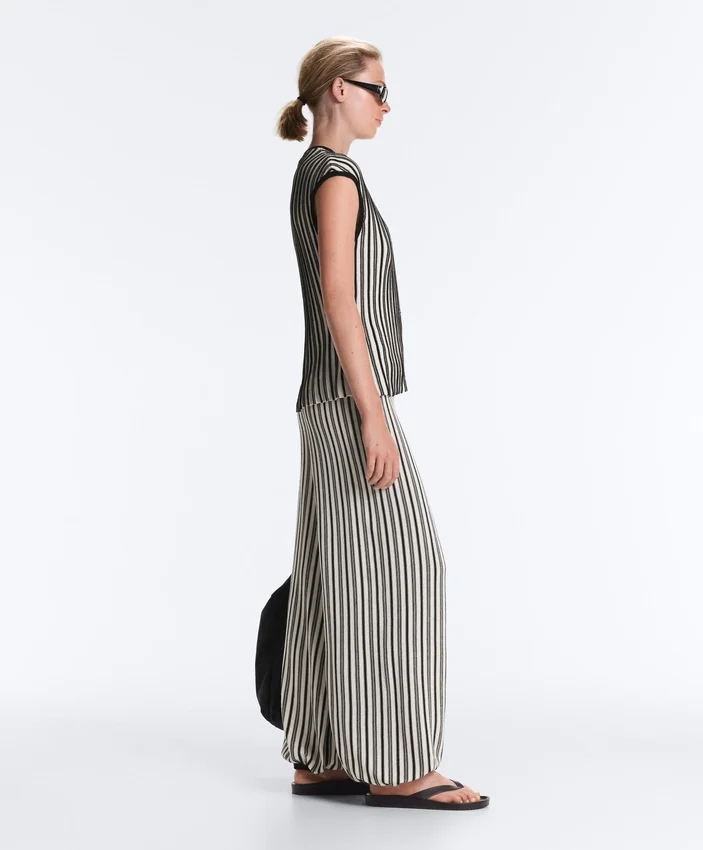 Striped Knit Bloomer Trousers Striped Knit Bloomer Trousers