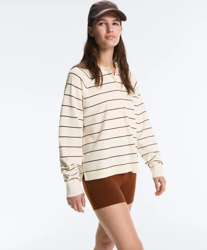 Striped Long-Sleeve Polo Shirt Striped Long-Sleeve Polo Shirt