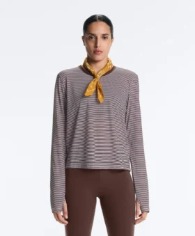 Striped Long-Sleeved Technical T-Shirt