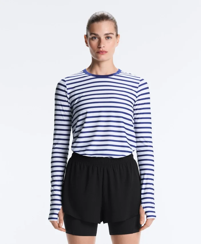 Striped Long-Sleeved Technical T-Shirt Striped Long-Sleeved Technical T-Shirt