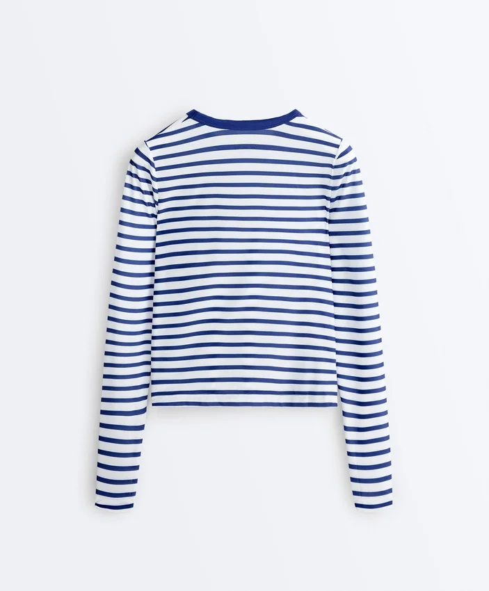 Striped Long-Sleeved Technical T-Shirt Striped Long-Sleeved Technical T-Shirt
