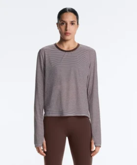Striped Long-Sleeved Technical T-Shirt
