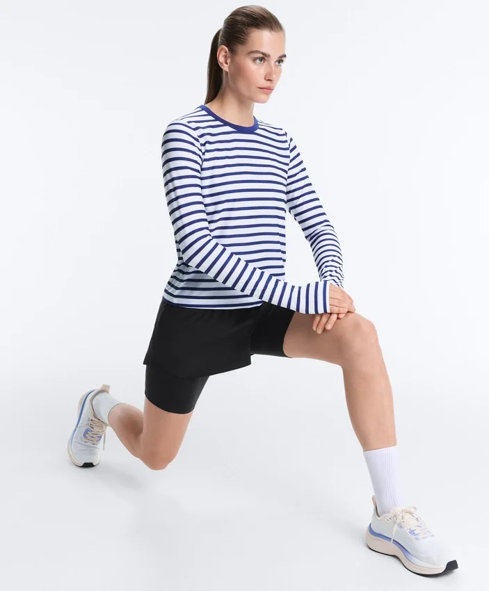 Striped Long-Sleeved Technical T-Shirt Striped Long-Sleeved Technical T-Shirt