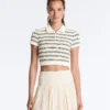 Striped Seamless Short-Sleeved Polo Shirt