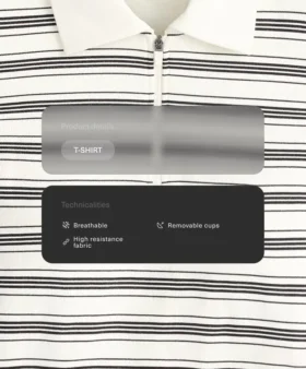 Striped Seamless Short-Sleeved Polo Shirt Striped Seamless Short-Sleeved Polo Shirt