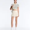 Striped Seamless Short-Sleeved Polo Shirt