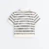 Striped Seamless Short-Sleeved Polo Shirt