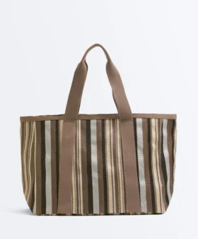 Striped Shopper Bag