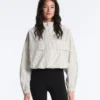 Striped Stretch Overlay Jacket