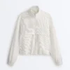 Striped Stretch Overlay Jacket