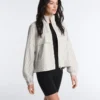 Striped Stretch Overlay Jacket