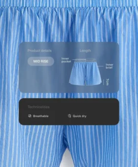 Striped Technical Shorts Striped Technical Shorts