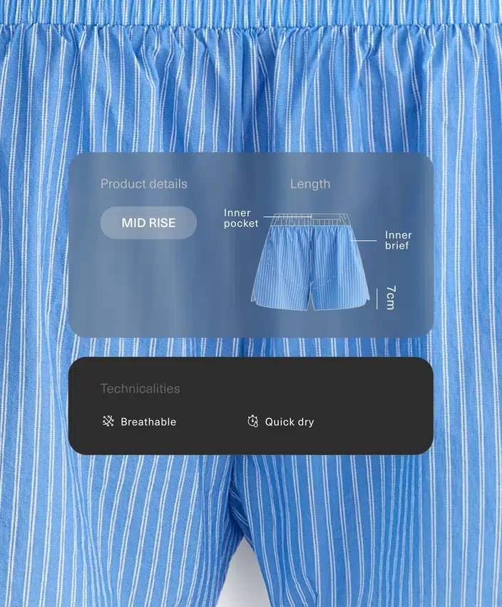 Striped Technical Shorts Striped Technical Shorts