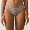 Striped U-Cut Medium-Coverage Bikini Briefs Striped U-Cut Medium-Coverage Bikini Briefs