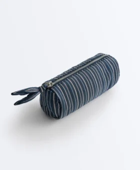 Striped Wash Bag with Knot