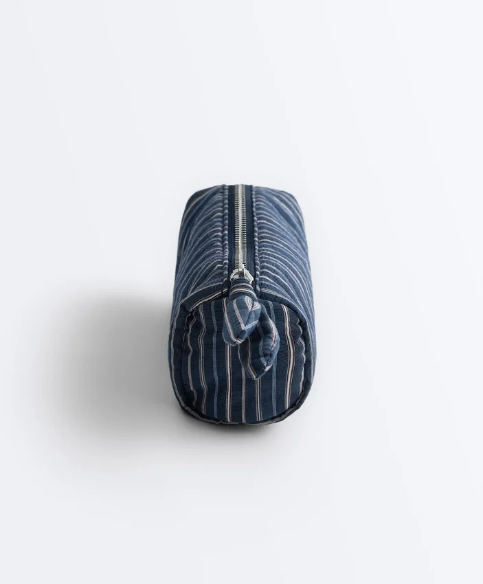 Striped Wash Bag with Knot Striped Wash Bag with Knot