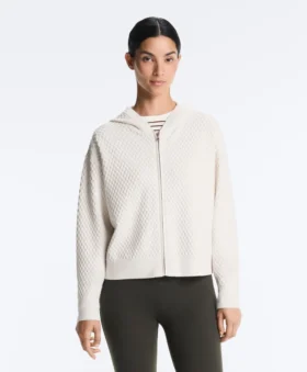 Structured Knit Hooded Jacket
