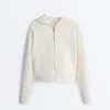 Structured Knit Hooded Jacket Structured Knit Hooded Jacket