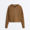 Structured Knit Hooded Jacket Structured Knit Hooded Jacket