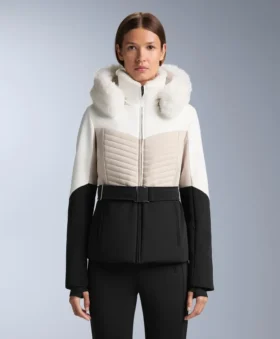 Super-Slim Fit Colourblock Primaloft® Ski Water-Resistant Padded Jacket