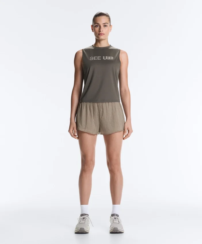 Technical 2-in-1 Checked Mid-Rise Shorts Technical 2-in-1 Checked Mid-Rise Shorts