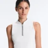 Technical Sleeveless T-Shirt with Half Zip Technical Sleeveless T-Shirt with Half Zip