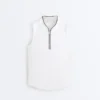 Technical Sleeveless T-Shirt with Half Zip Technical Sleeveless T-Shirt with Half Zip