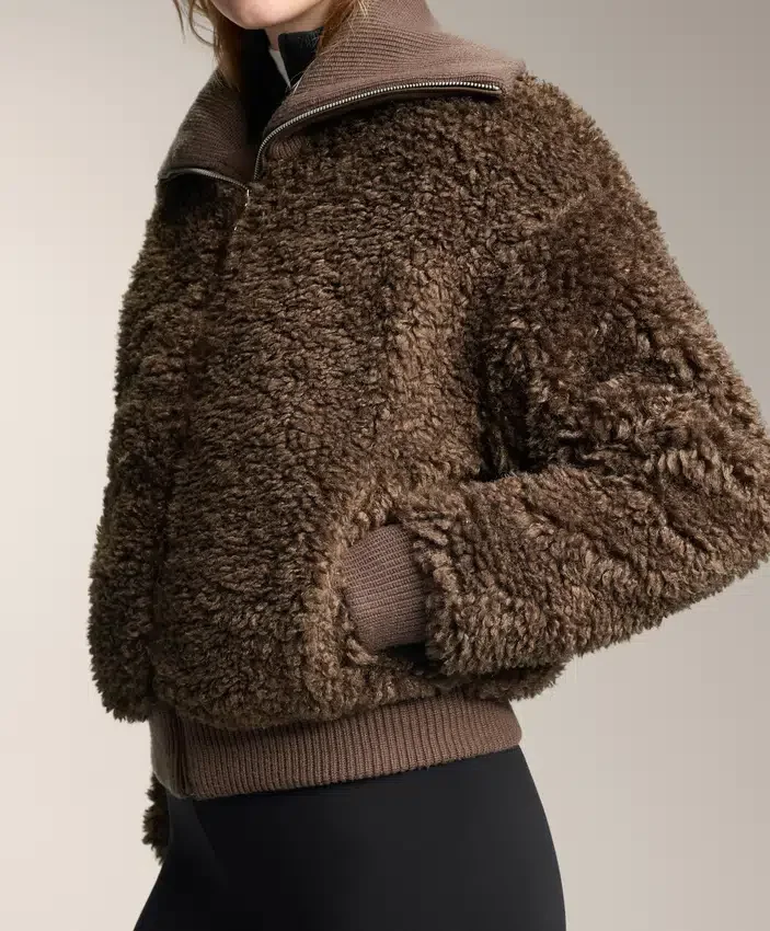 Textured Faux-Shearling Jacket Textured Faux-Shearling Jacket