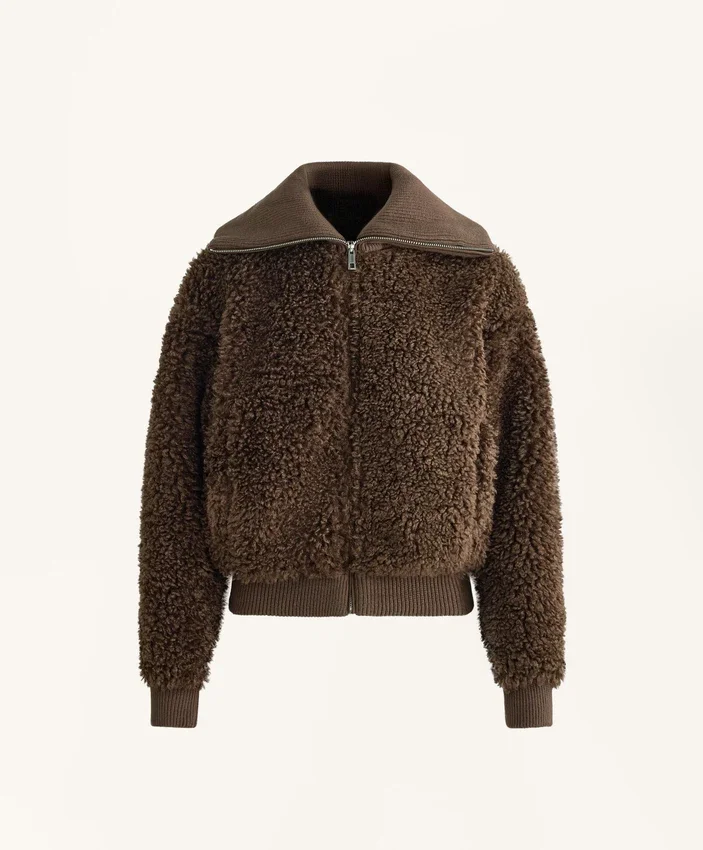 Textured Faux-Shearling Jacket Textured Faux-Shearling Jacket